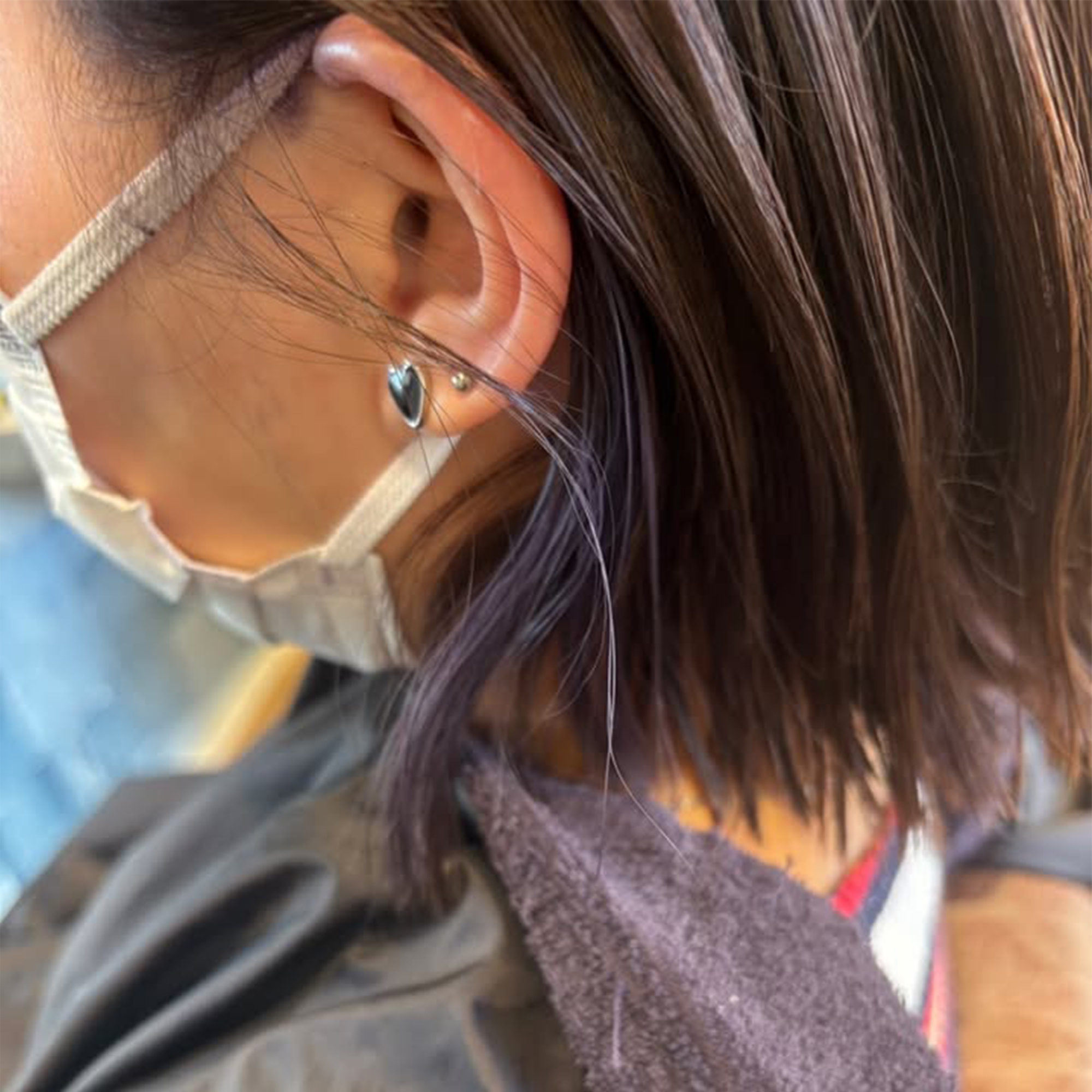 艶出しウェット仕上げ！【 切りっぱなし × インナーアメジスト 】