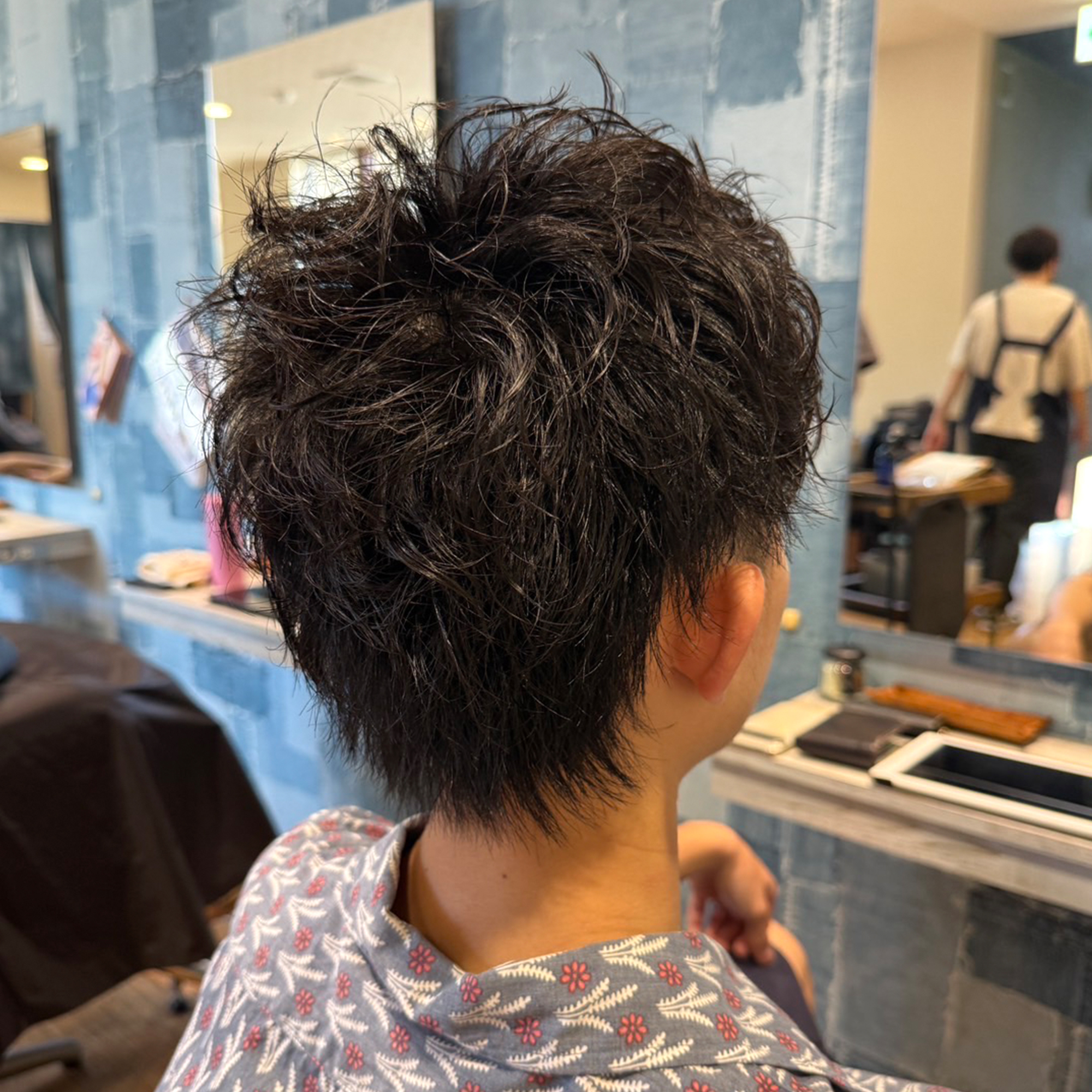 無造作に決まる！【 ウルフ×スパイキーパーマ 】