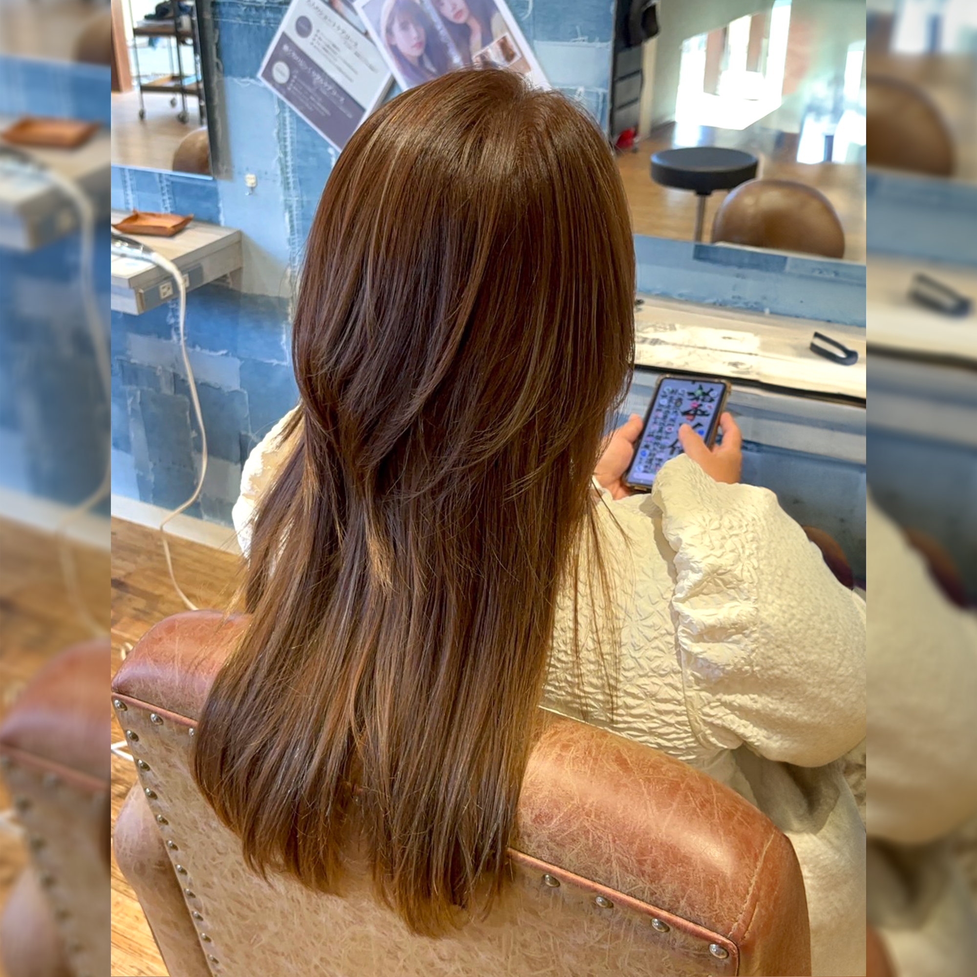 柔らかなアレンジ◎【 レイヤー × ロングストレート 】