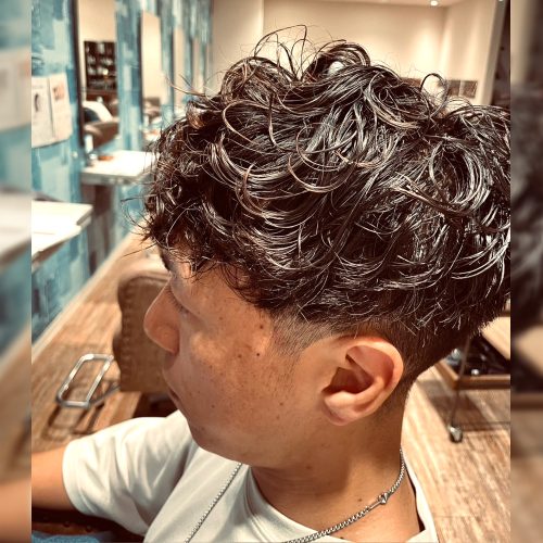 カール感を出した外国人風パーマ！【スペインカール × マッシュ 】