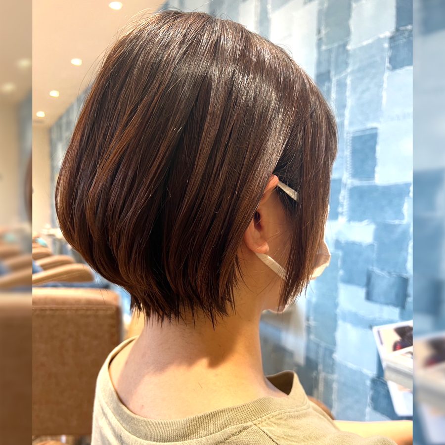 髪への負担減でストレートに【 コスメストレート × ヘビーウェイトグラデーション 】