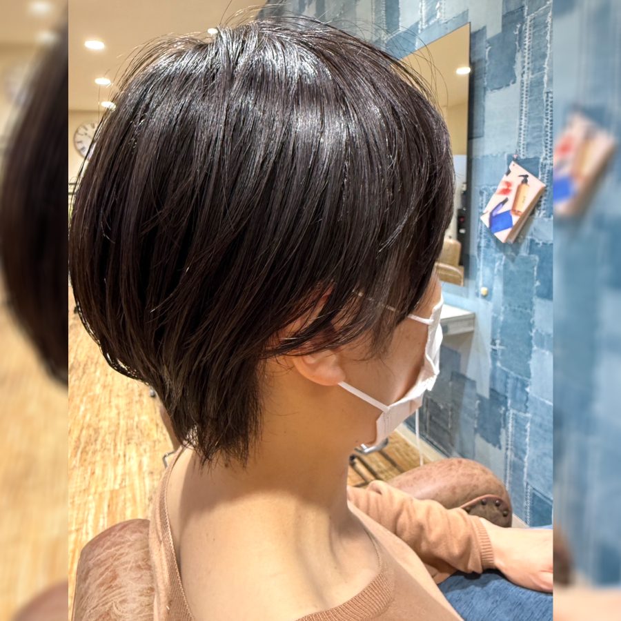 隠しツーブロックがアクセントに◎【 耳掛けショートボブ 】