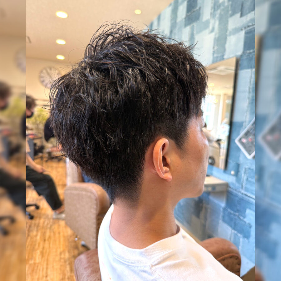 カジュアルな無造作ヘアにおすすめ！【 ツイストピンパーマ 】