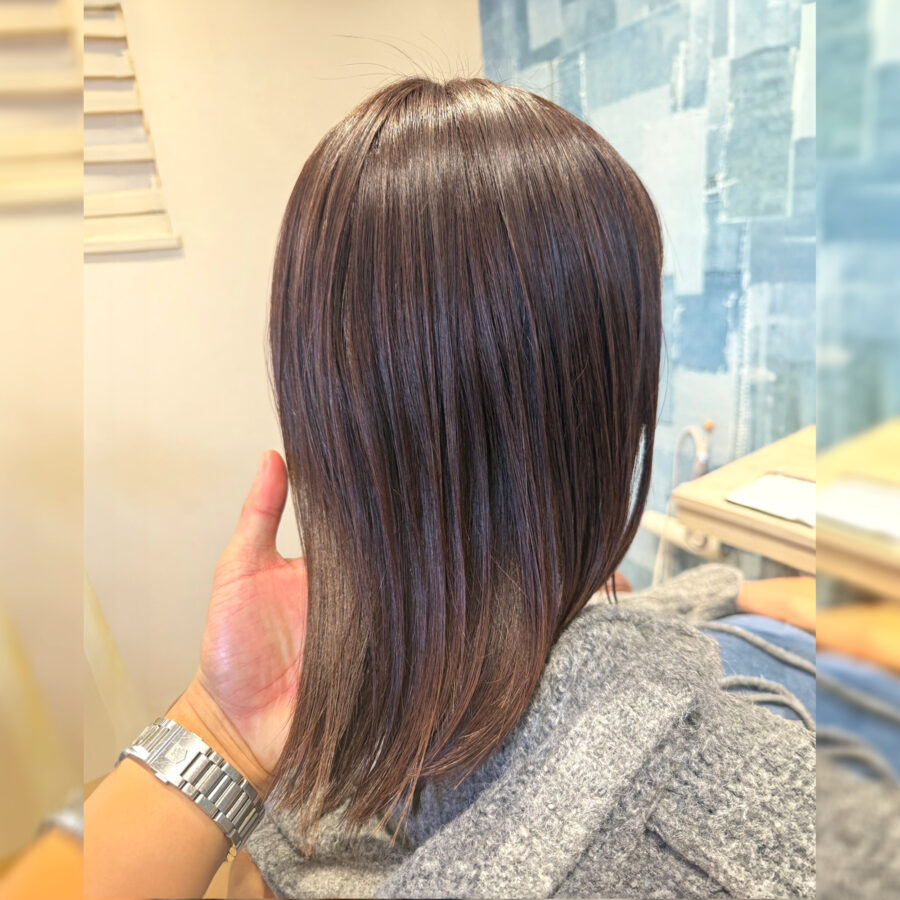 【髪質改善フォルムメイク × 透明感ブラウンカラー】